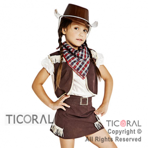 DISFRAZ VAQUERA NI�A CAND TALLE 2 x 1